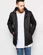 Fat Moose Outskirts Parka In Insulated Coated Cotton - Black