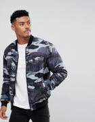 Versace Jeans Bomber Jacket In Gray Tiger Camo - Gray