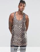 Reclaimed Vintage Longline Festival Tank - Brown