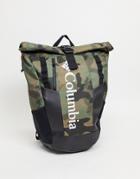 Columbia Convey 25l Roll Top Backpack In Camo-green