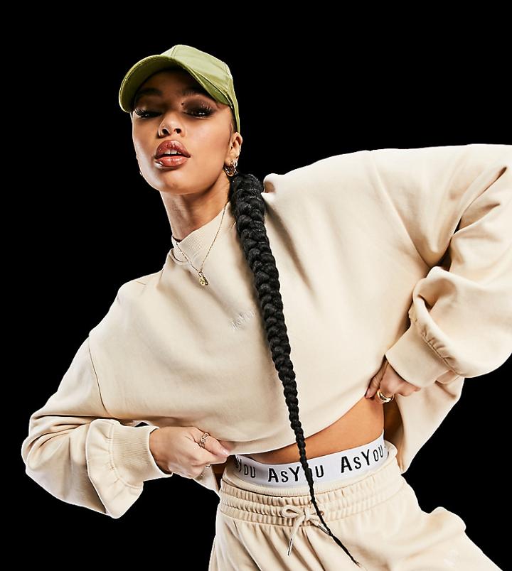 As You Sweatshirt In Stone-neutral