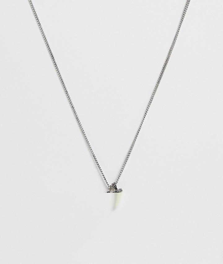 Bershka Multi Pendant Necklace In Silver