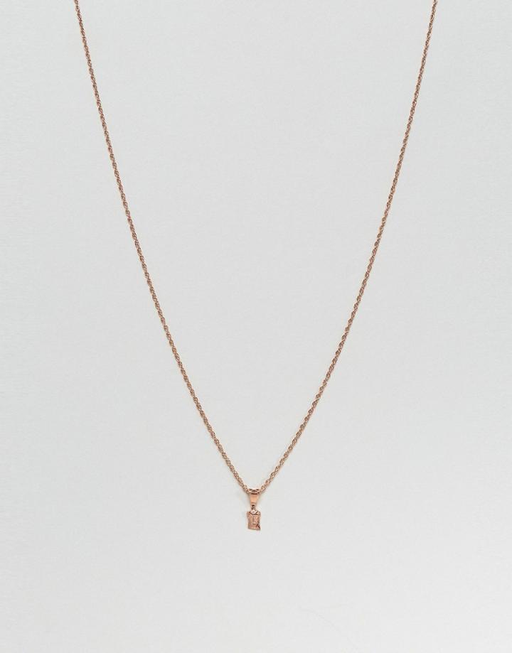 Mister Mini Jesus Necklace In Rose Gold - Gold
