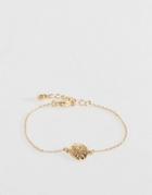 Asos Palm Leaf Charm Bracelet - Gold