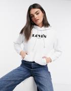 Levi's Logo Slouchy Hoodie In White