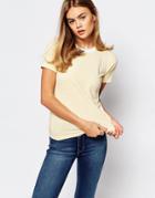 Rollas Sunshine Striped Ringer T-shirt - Yellow