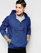 Kubban Sweat Style Denim Jacket - Blue