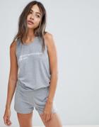 Adolescent Clothing Energy Saving Mode On Cami And Shorts Pyjama Set - Gray