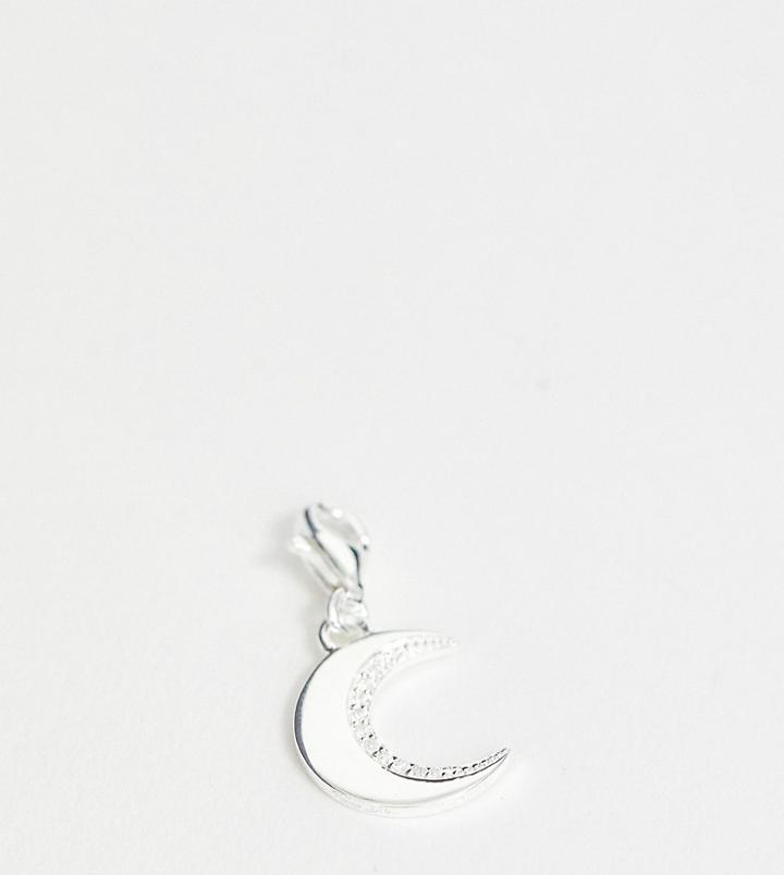 Thomas Sabo Sterling Silver Zirconia Moon Charm - Silver