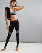 Pop Active By Poprageous Rainbow Stripe Gym Legging - Multi