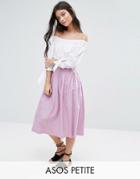 Asos Petite Linen Prom Skirt - Purple