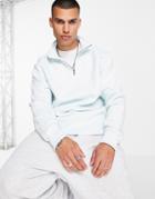 Topman Coordinating Half Zip Sweatshirt In Blue-blues