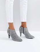 New Look Glitter Heeled Boot - Silver