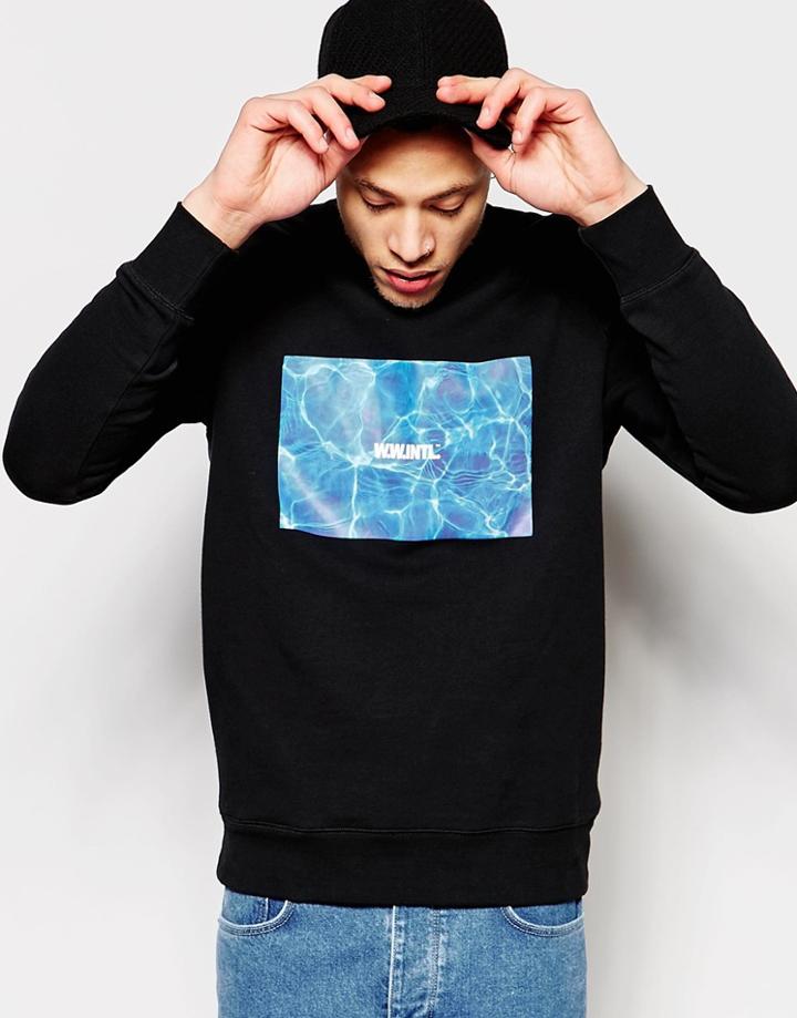 Wood Wood Hester Sweatshirt Pool - Black