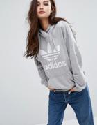 Adidas Originals Gray Trefoil Hoodie - Gray