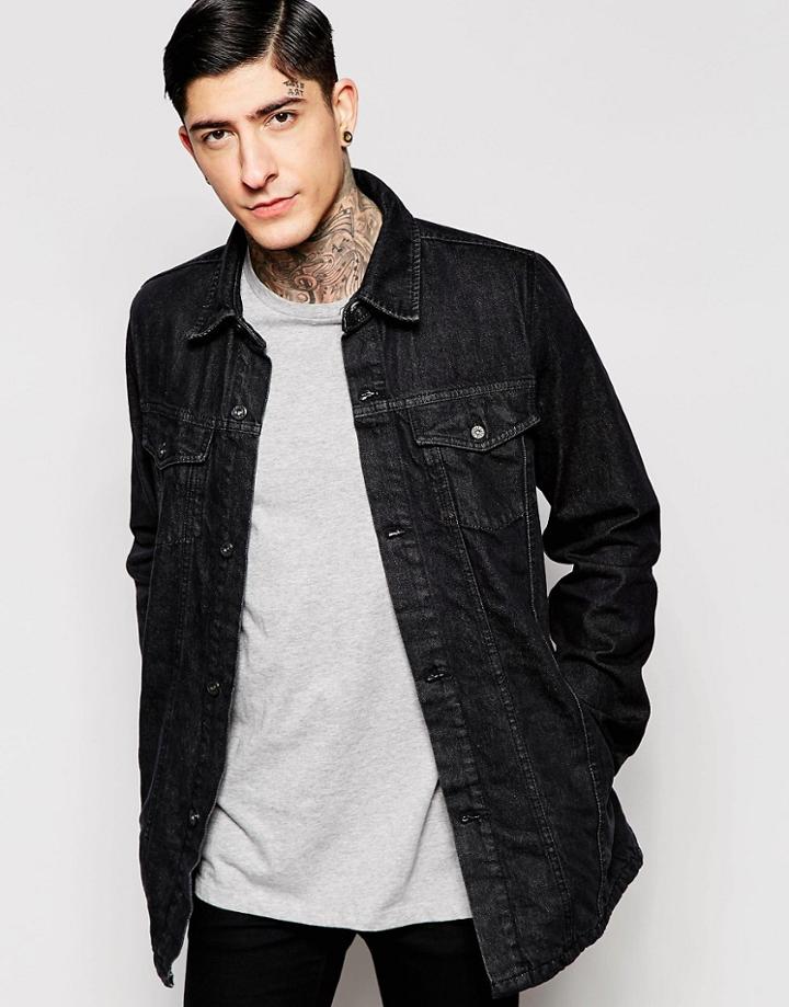 Kubban Dark Dye Denim Jacket - Black