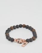 Icon Brand Beaded Bracelet In Brown Exclusive To Asos - Brown