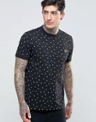 Fred Perry T-shirt With Polka Dot In Black - Black