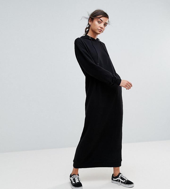 Asos Tall Maxi Hoody Dress - Black