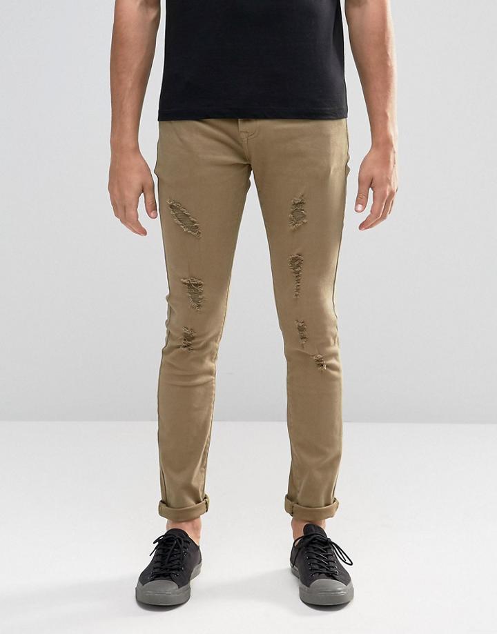 Always Rare Super Skinny Green Wash Jean - Green