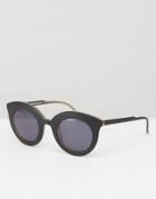 Kaibosh Chunky Frame Round Sunglasses - Black