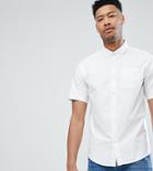 D-struct Tall Basic Oxford Short Sleeve Shirt - White