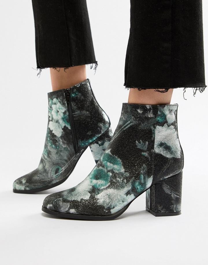 Vero Moda Floral Ankle Boots - Multi