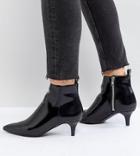 Monki Kitten Heel Ankle Boot - Black