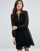 Little White Lies Anita Blousen Sleeve Dress - Black