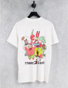 Tommy Jeans X Spongebob Unisex Back Print T-shirt In White