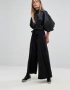 Selected Cropped Pants - Black