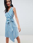 Closet London Stripe Dress-blue