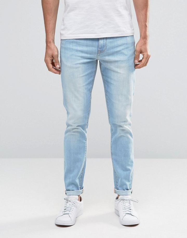 Asos Skinny Jeans In Light Wash - Blue