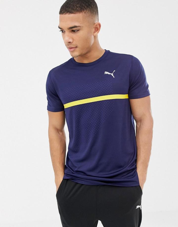 Puma Running Graphic T-shirt In Navy 516944-07 - Navy