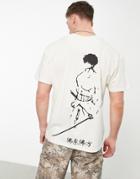 Night Addict Backprint Graphic Oversized T-shirt-white