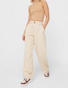 Stradivarius Relaxed Pants In Beige-neutral