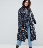 Dolly & Delicious Plus Premium Embroidered Jacquard Maxi Kimono Jacket - Multi