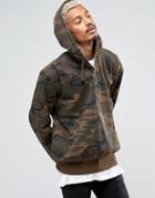 Asos Overhead Shirt With Camo Print - Green