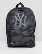 New Era Backpack Ny Yankees In Black Camo - Black