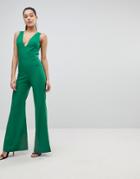 Prettylittlething Wide Leg Jumpsuit - Green