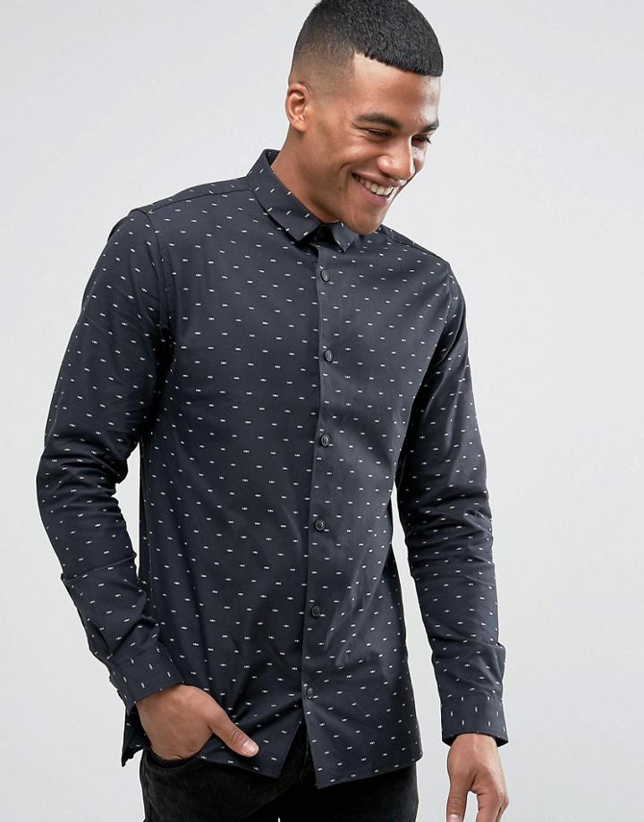 Jack & Jones All Over Print Shirt - Black