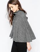 Wal G Knitted Cape - Gray