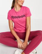 Reebok Training Essentials Graphic T-shirt In Pink