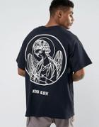 Hnr Ldn Oversized Angel Back Print T-shirt - Black