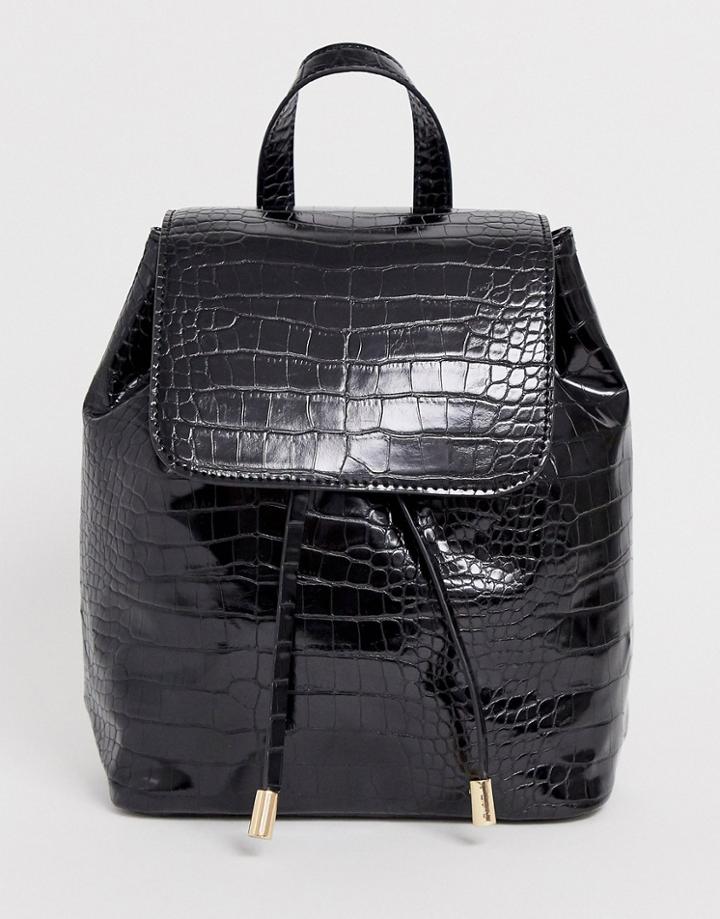 Asos Design Croc Backpack-black