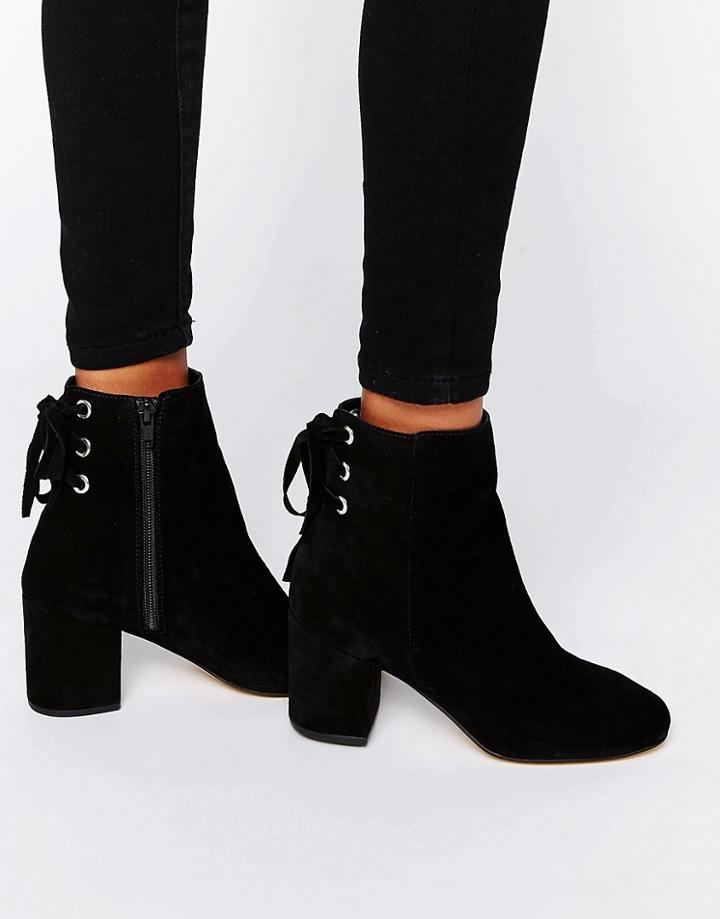 Asos Reni Suede Ankle Boots - Black