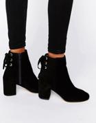 Asos Reni Suede Ankle Boots - Black