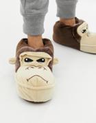 Burton Menswear Monkey Slippers In Brown - Brown