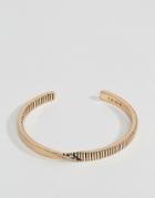 Icon Brand Twisted Cuff Bangle Bracelet In Antique Gold - Gold