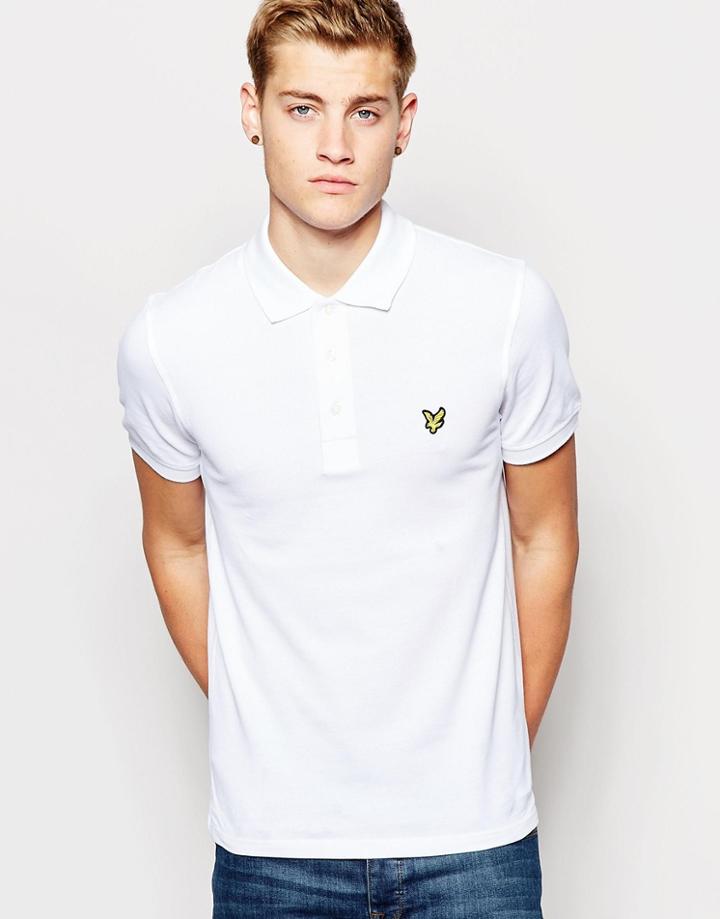Lyle & Scott Polo With Eagle Logo - White